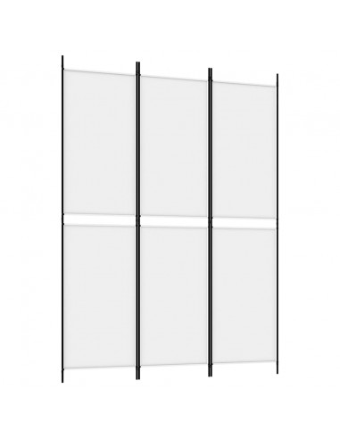 Divisorio a 3 Pannelli bianco 150x200 cm in Tessuto