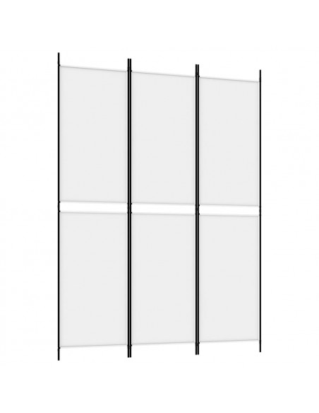 Divisorio a 3 Pannelli bianco 150x200 cm in Tessuto