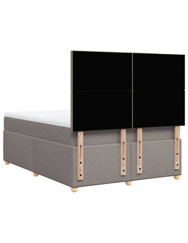 Giroletto a Molle con Materasso Tortora 140x200 cm in Tessuto