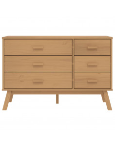 Cassettiera OLDEN Marrone in Legno Massello di Pino 2