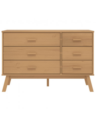 Cassettiera OLDEN Marrone in Legno Massello di Pino