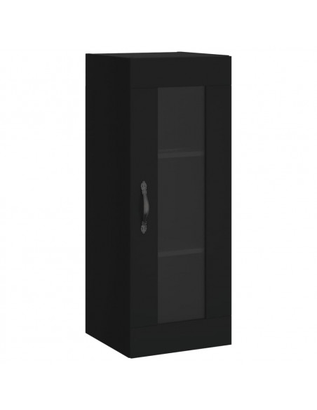 Credenza Nera 34,5x34x180 cm in Legno Multistrato