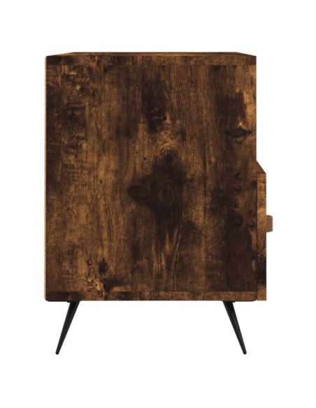 Mobile Porta TV Rovere Fumo 80x36x50 cm in Legno Multistrato