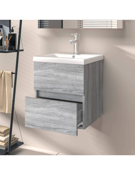 Mobile Lavabo Grigio Sonoma 41x38,5x45 cm in Legno Multistrato