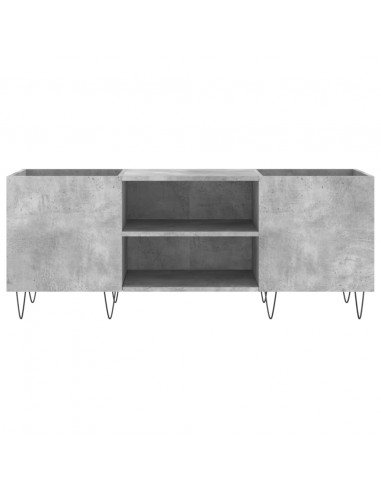 Mobile Porta Dischi Grigio Cemento 121x38x48 Legno Multistrato