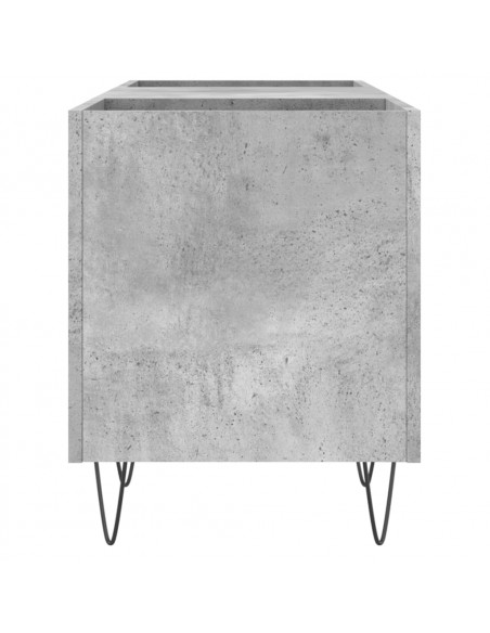 Mobile Porta Dischi Grigio Cemento 121x38x48 Legno Multistrato