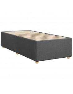 Giroletto a Molle con Materasso Grigio Scuro 90x200 cm Tessuto 2