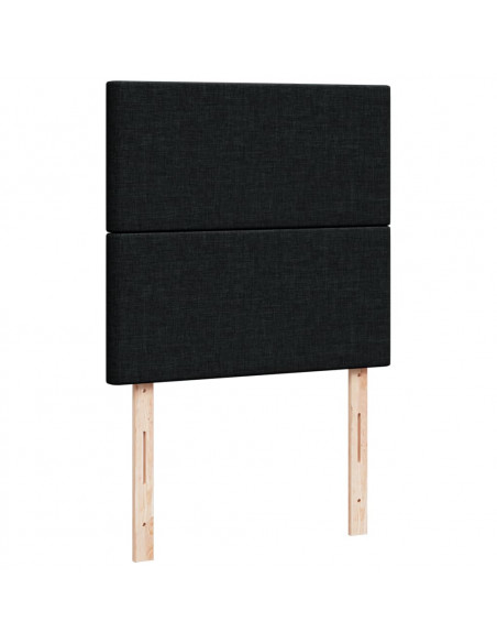 Giroletto a Molle con Materasso Nero 80x200 cm inTessuto