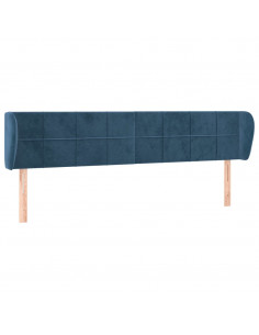 Testiera ad Orecchio Blu Scuro 203x23x78/88 cm in Velluto 2