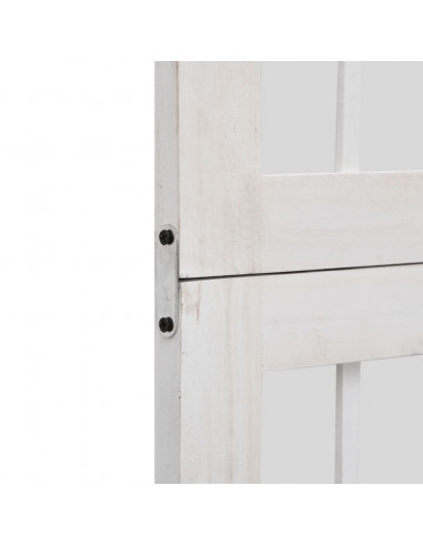 Divisorio Ambienti 6Pannelli Bianco Legno Massello di Paulownia