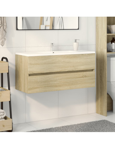 Mobile Lavabo Bagno Rovere Sonoma 100x38,5x45 cm in Truciolato