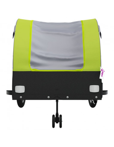Rimorchio da Bici Nero e Verde 45 kg in Ferro