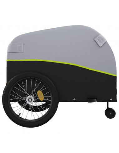 Rimorchio da Bici Nero e Verde 45 kg in Ferro