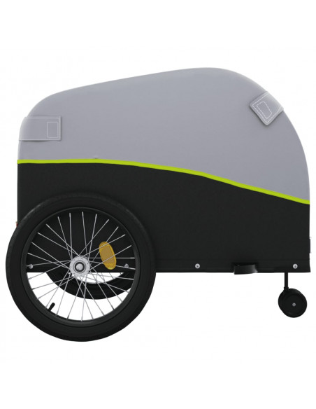 Rimorchio da Bici Nero e Verde 45 kg in Ferro