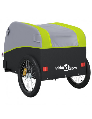 Rimorchio da Bici Nero e Verde 45 kg in Ferro