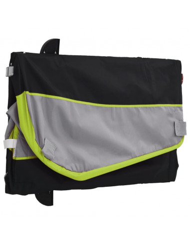Rimorchio da Bici Nero e Verde 45 kg in Ferro