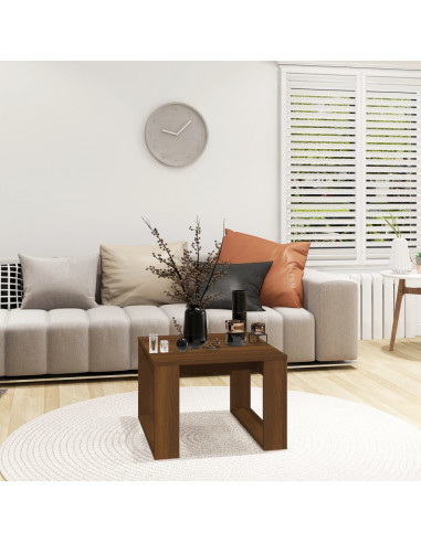 Tavolino da Salotto Rovere Marrone 50x50x35cm Legno Multistrato