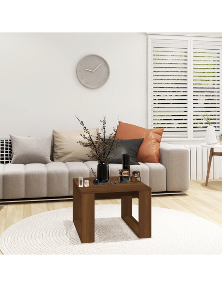 Tavolino da Salotto Rovere Marrone 50x50x35cm Legno Multistrato