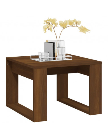 Tavolino da Salotto Rovere Marrone 50x50x35cm Legno Multistrato