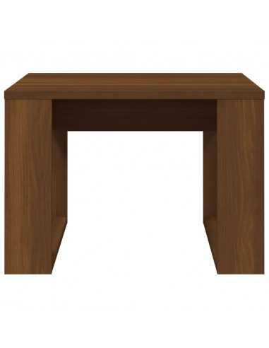 Tavolino da Salotto Rovere Marrone 50x50x35cm Legno Multistrato