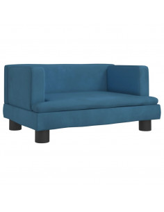 Lettino per Cani Blu 60x40x30 cm in Velluto 2