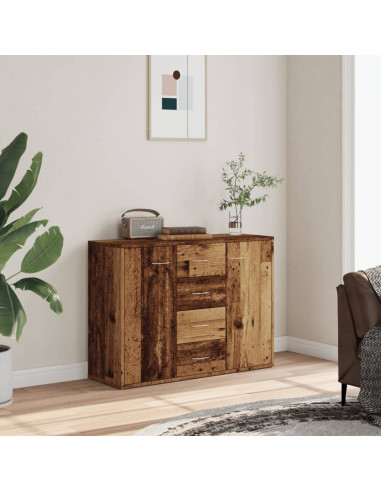 Credenza Legno Antico 88x30x64 cm in Legno Multistrato