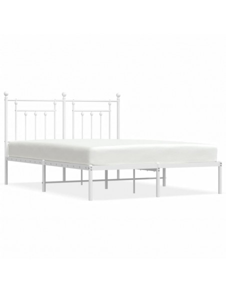 Giroletto con Testiera Metallo Bianco 140x190 cm