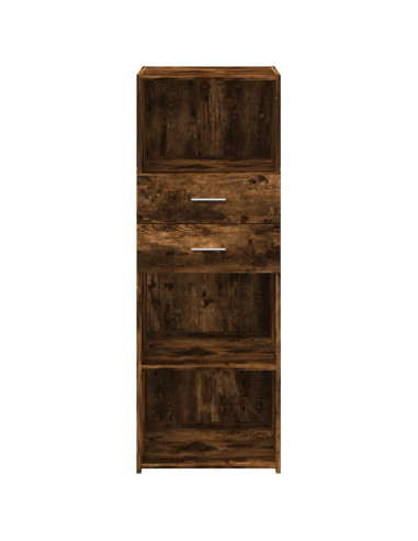 Credenza Rovere Fumo 45x42,5x124 cm in Legno Multistrato