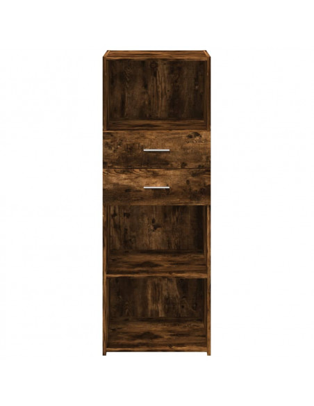 Credenza Rovere Fumo 45x42,5x124 cm in Legno Multistrato