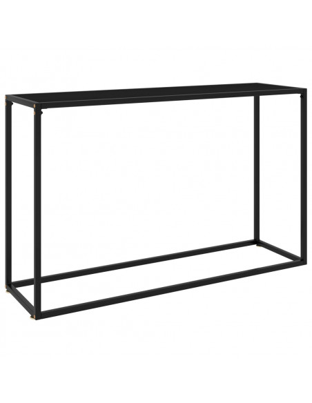 Tavolo Consolle Nero 120x35x75 cm in Vetro Temperato