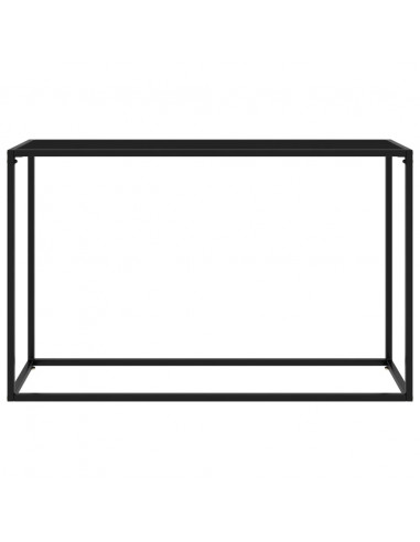 Tavolo Consolle Nero 120x35x75 cm in Vetro Temperato
