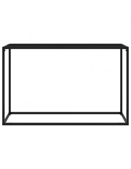 Tavolo Consolle Nero 120x35x75 cm in Vetro Temperato