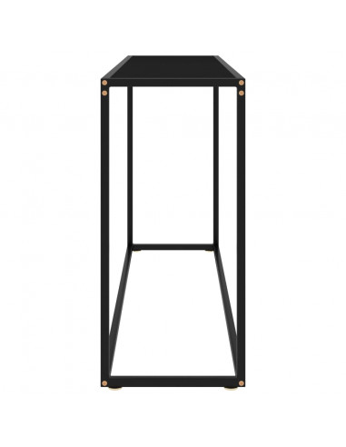 Tavolo Consolle Nero 120x35x75 cm in Vetro Temperato