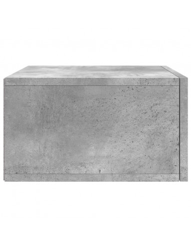 Comodini a Muro 2 pz Grigio Cemento 35x35x20 cm