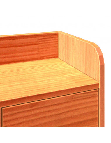 Letto Libreria senza Materasso Marrone Cera 140x200 cm in Pino