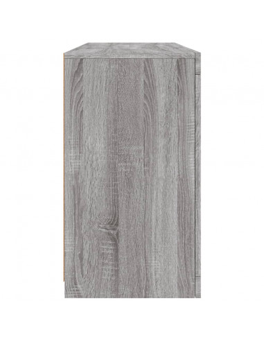 Credenza con Luci LED Grigio Sonoma 142,5x37x67 cm