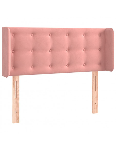 Testiera ad Orecchio Rosa 83x16x78/88 cm in Velluto