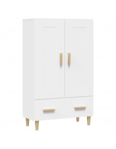 Credenza Bianca 70x31x115 cm in Legno Ingegnerizzato 2