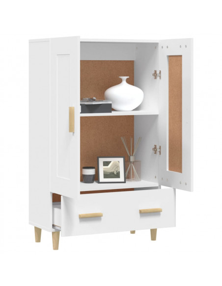 Credenza Bianca 70x31x115 cm in Legno Ingegnerizzato