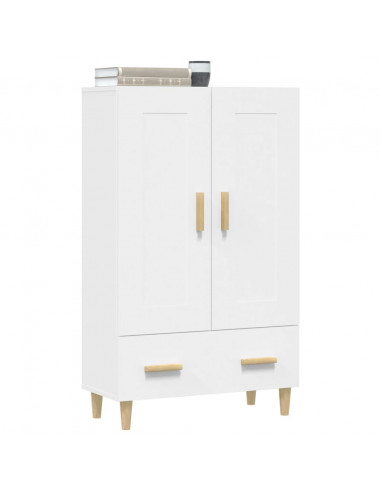 Credenza Bianca 70x31x115 cm in Legno Ingegnerizzato