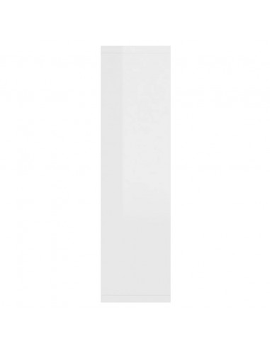 Mobile a Specchio con LED Bianco Lucido 76x15x55 cm