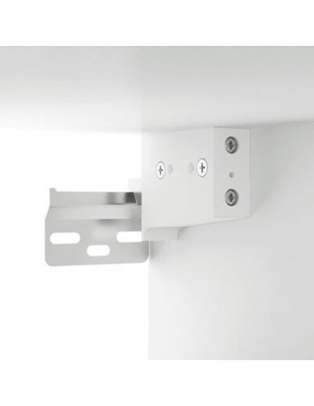 Mobile a Specchio con LED Bianco Lucido 76x15x55 cm