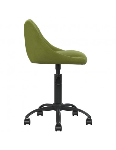 Sedia da Ufficio Verde Chiaro in Velluto