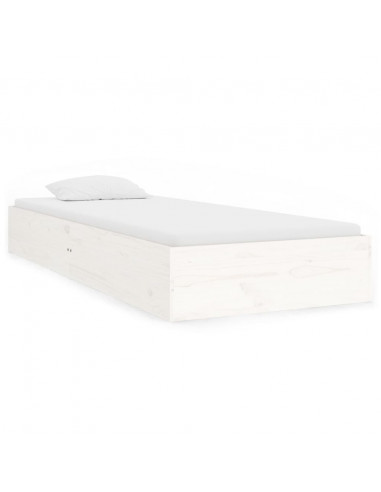 Giroletto Bianco in Legno Massello 75x190 cm Small Single