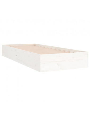 Giroletto Bianco in Legno Massello 75x190 cm Small Single