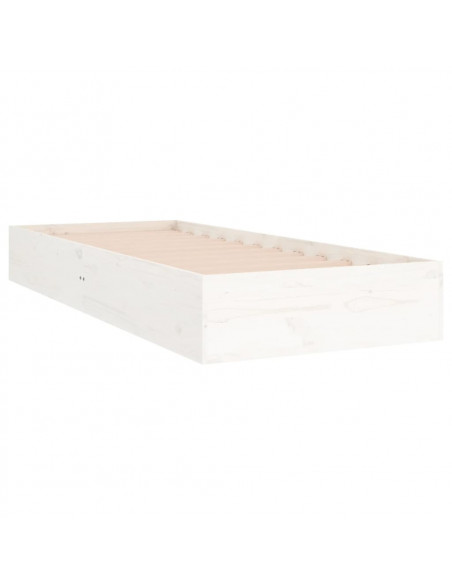 Giroletto Bianco in Legno Massello 75x190 cm Small Single