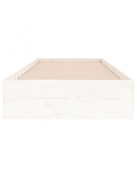 Giroletto Bianco in Legno Massello 75x190 cm Small Single