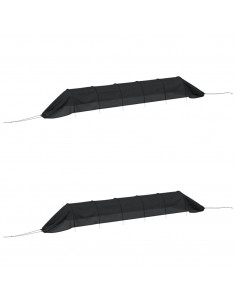 Tunnel a Rete 2pz Neri in Acciaio e Polietilene 2