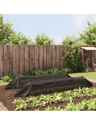 Tunnel a Rete 2pz Neri in Acciaio e Polietilene