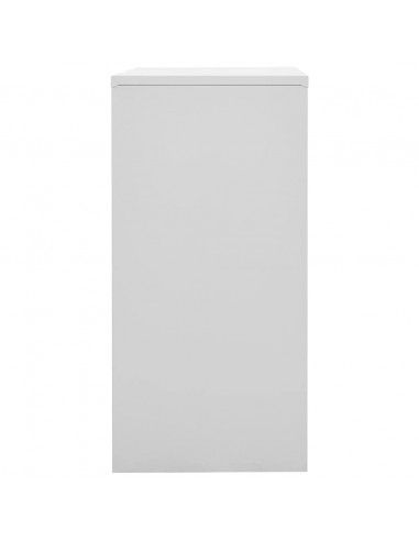 Armadietti Chiavi 2pz Grigio Chiaro Rosso 90x45x92,5cm Acciaio